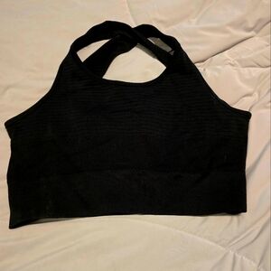 Black Cross Back Sports Bra